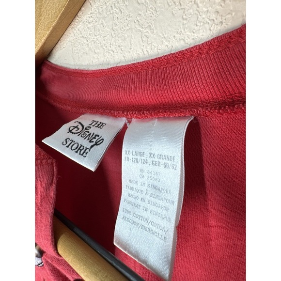 Disney Store Women's XXL Red Henley Long Sleeve Shirt Mickey‎ Embroidery *RARE* - Picture 5 of 9